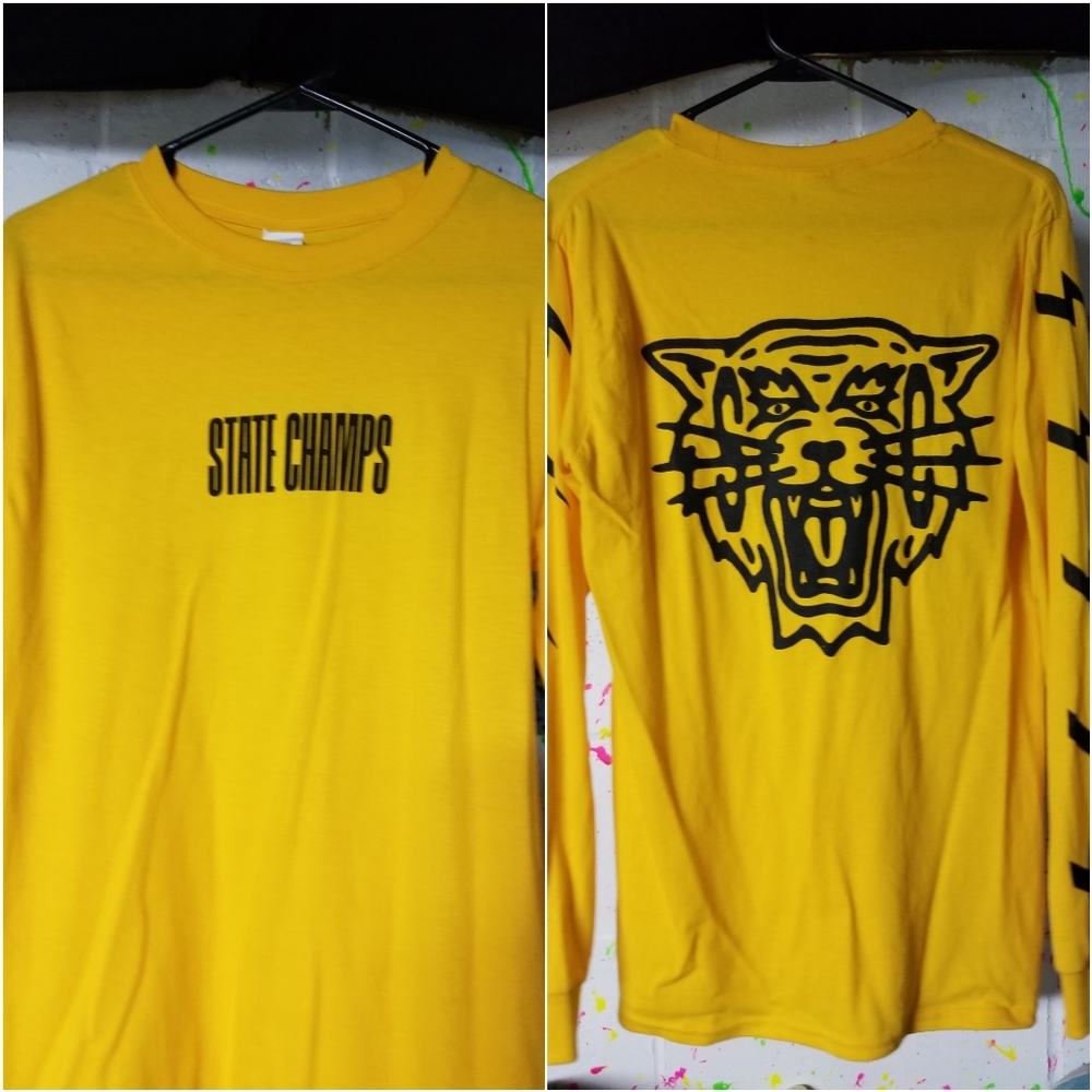 Unisex State Champs Tiger Yellow Long Sleeve Shirt